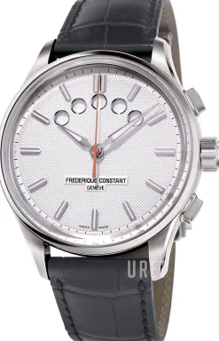 Yacht Timer Silverfärgad/Läder Ø42 mm