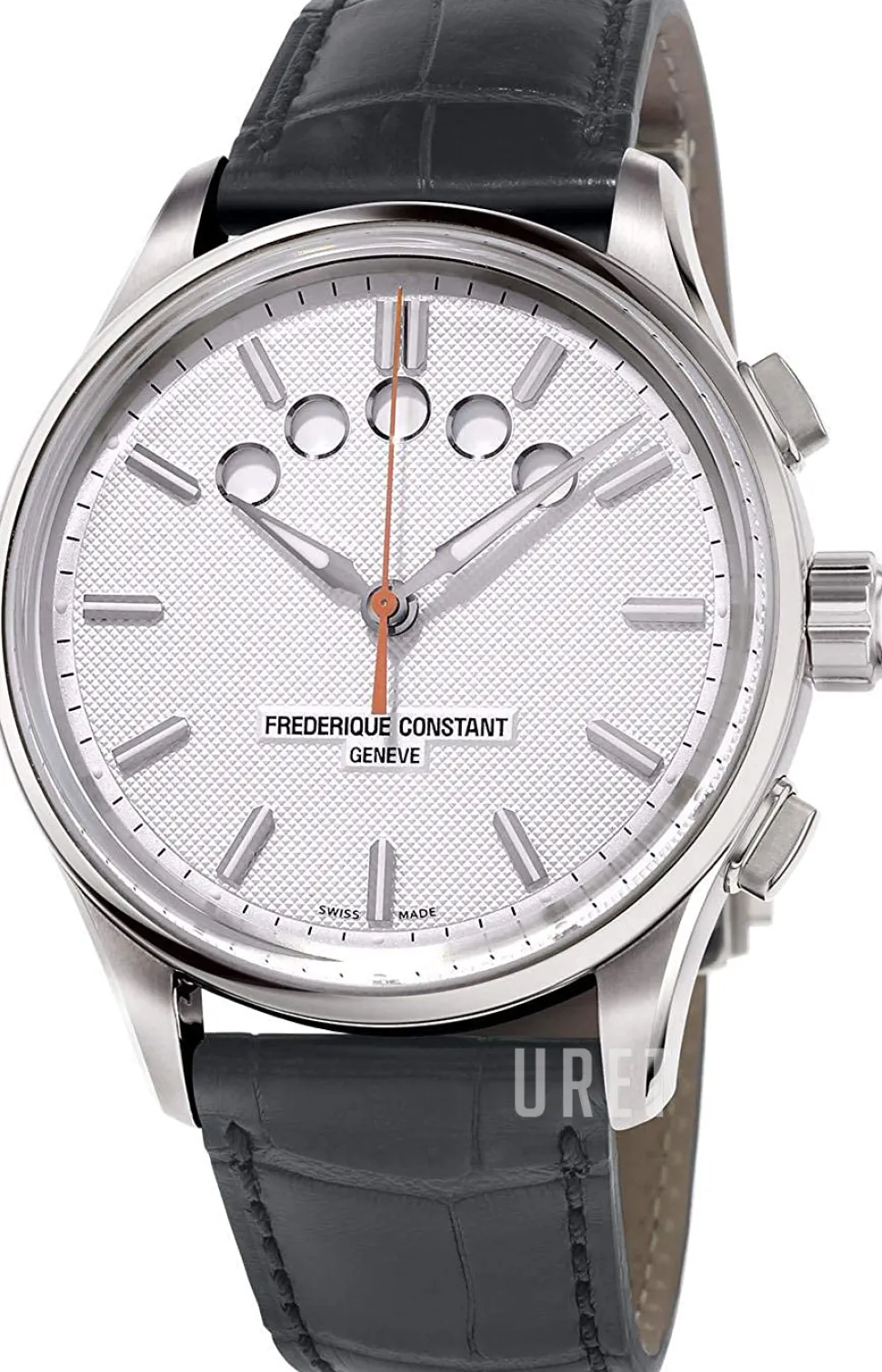 Yacht Timer Silverfärgad/Läder Ø42 mm