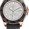 Yacht-Master 37 Diamantinfattad/Gummi Ø37 mm