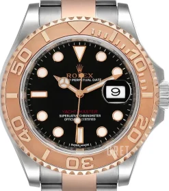 Yacht-Master 40 Svart/18 karat roséguld Ø40 mm
