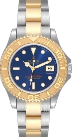 Yacht-Master Blå/18 karat gult guld Ø35 mm