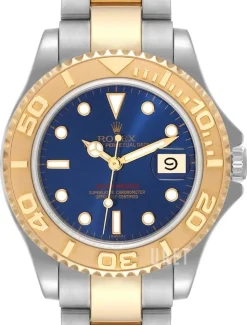 Yacht-Master Blå/18 karat gult guld Ø35 mm