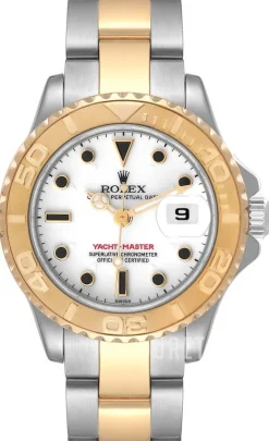 Yacht-Master Vit/18 karat gult guld Ø29 mm