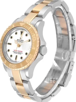 Yacht-Master Vit/18 karat gult guld Ø29 mm