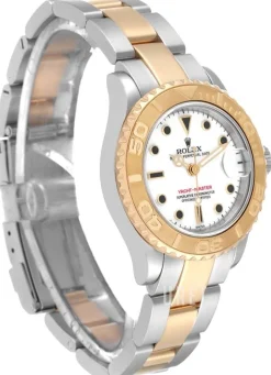 Yacht-Master Vit/18 karat gult guld Ø29 mm