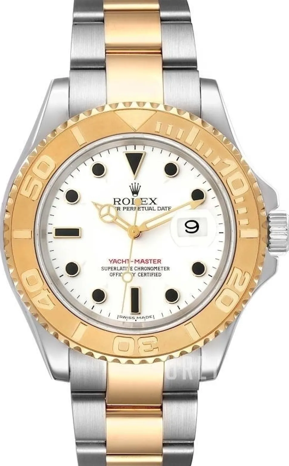 Yacht-Master Vit/18 karat gult guld Ø40 mm