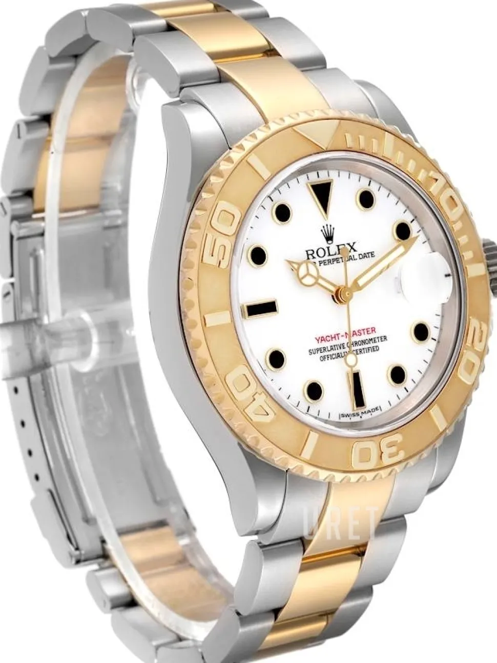 Yacht-Master Vit/18 karat gult guld Ø40 mm