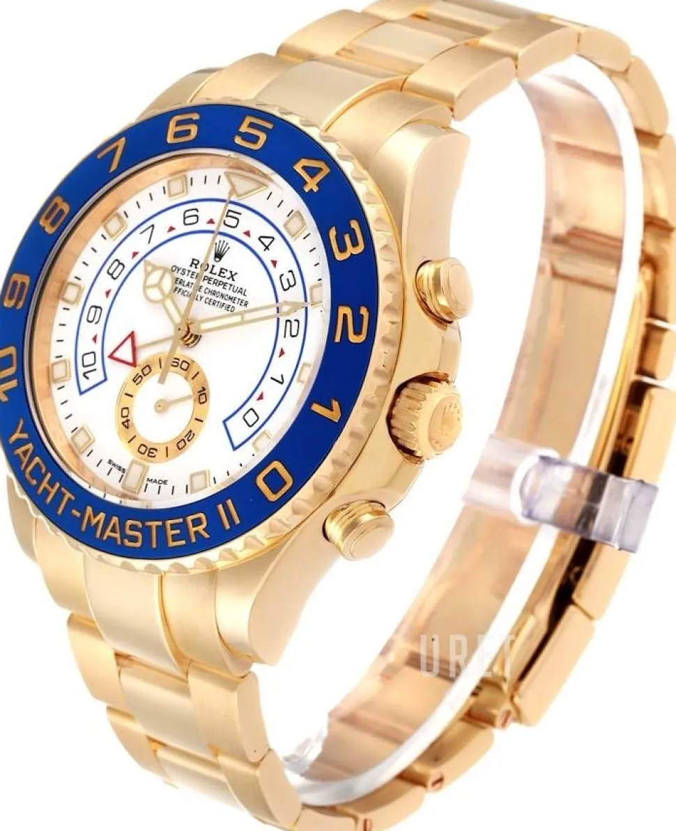 Yacht-Master Vit/18 karat gult guld Ø44 mm